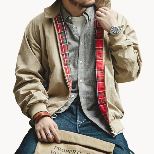 Heidi-Mode | Herren Baumwoll Harrington Jacke - Klassisch & Vielseitig