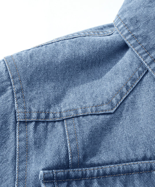 Heidi-Mode | Herren Denim Wandererjacke - Flanell gefüttert
