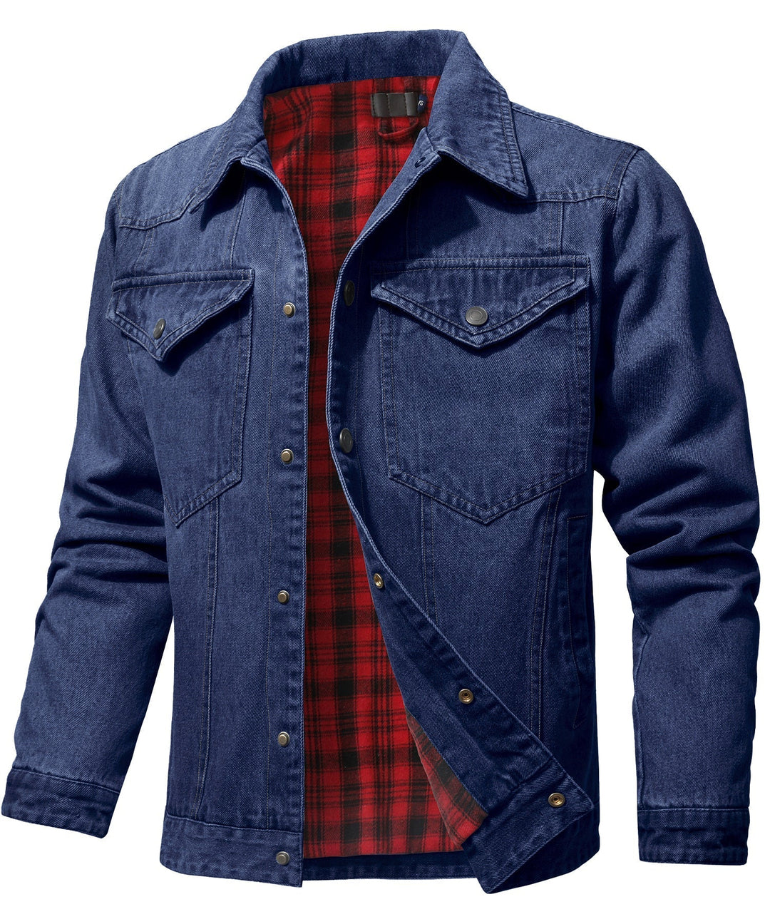 Heidi-Mode | Herren Denim Wandererjacke - Flanell gefüttert