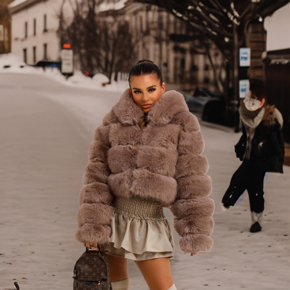 Izzy | Weicher Pelz-Wintermantel