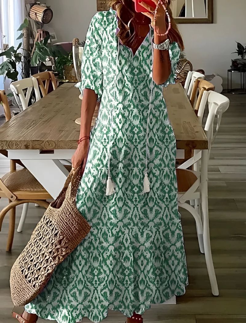 Heidi-Mode | Sommerkleid mit Halben Ärmeln und Auffälligen Prints