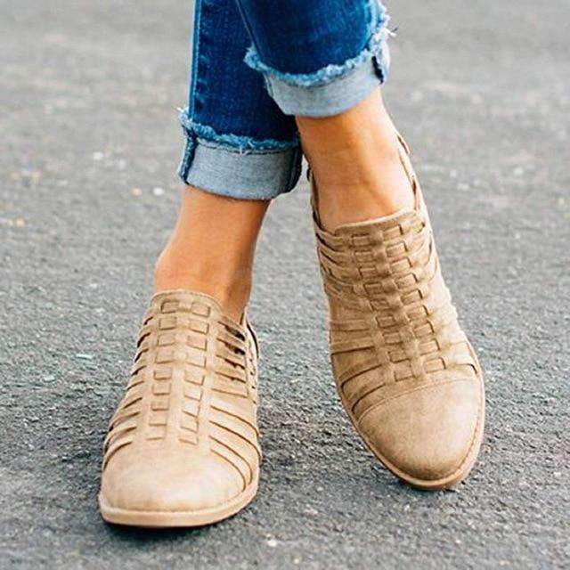 Heidi-Mode | Heel Schuhe Dicke Ferse Reißverschluss Sandalen