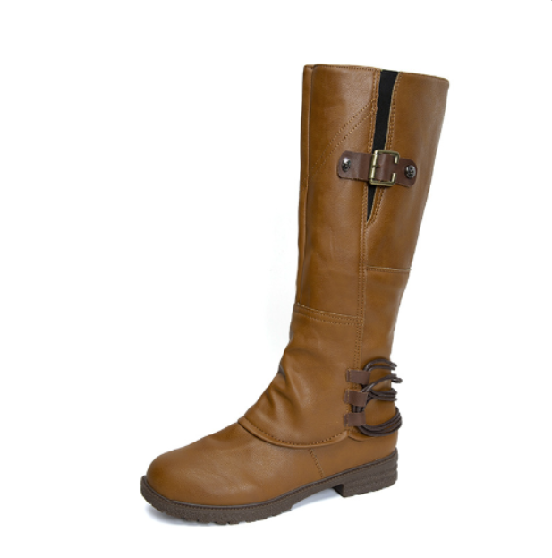 Heidi-Mode | Lederknielange Stiefel für Damen In Schwarz und Braun