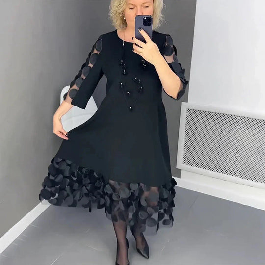 Heidi-Mode | Elegante Schwarze Kleid für Frauen