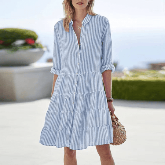 Heidi-Mode | Trendy Gestreifte Kleid für Frauen