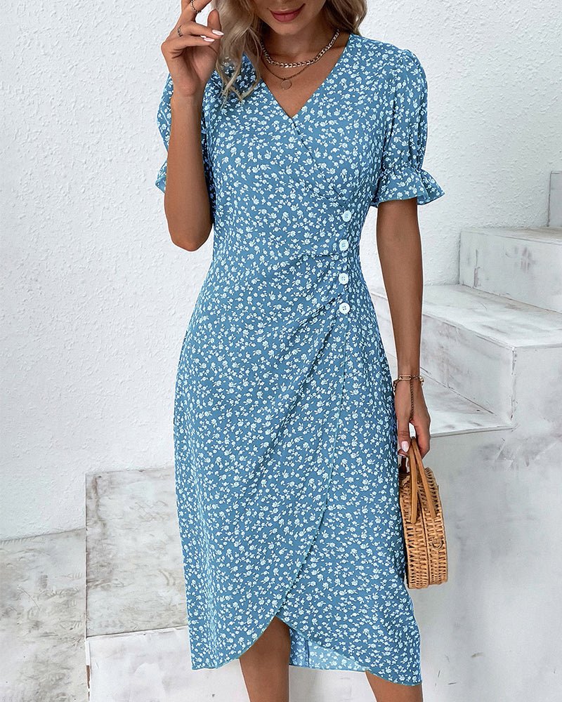 Heidi-Mode | Sommerkleid Bunte Blumen, Leicht, Bequem und Stylisch