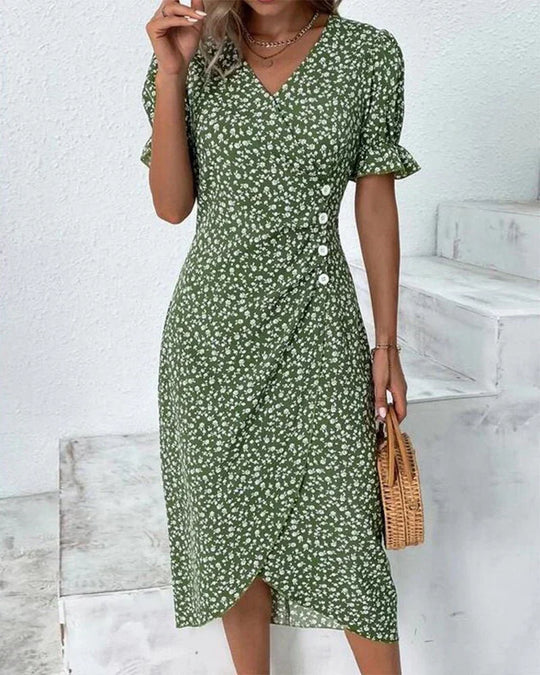 Heidi-Mode | Sommerkleid Bunte Blumen, Leicht, Bequem und Stylisch