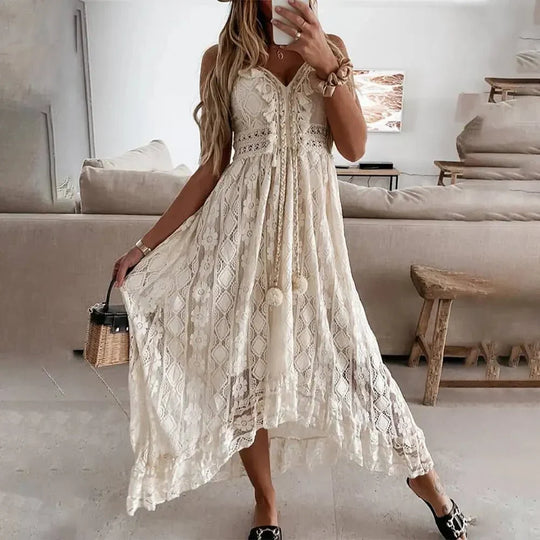 Heidi-Mode | Elegantes und Bequemes Boho-Spitzenkleid für Damen