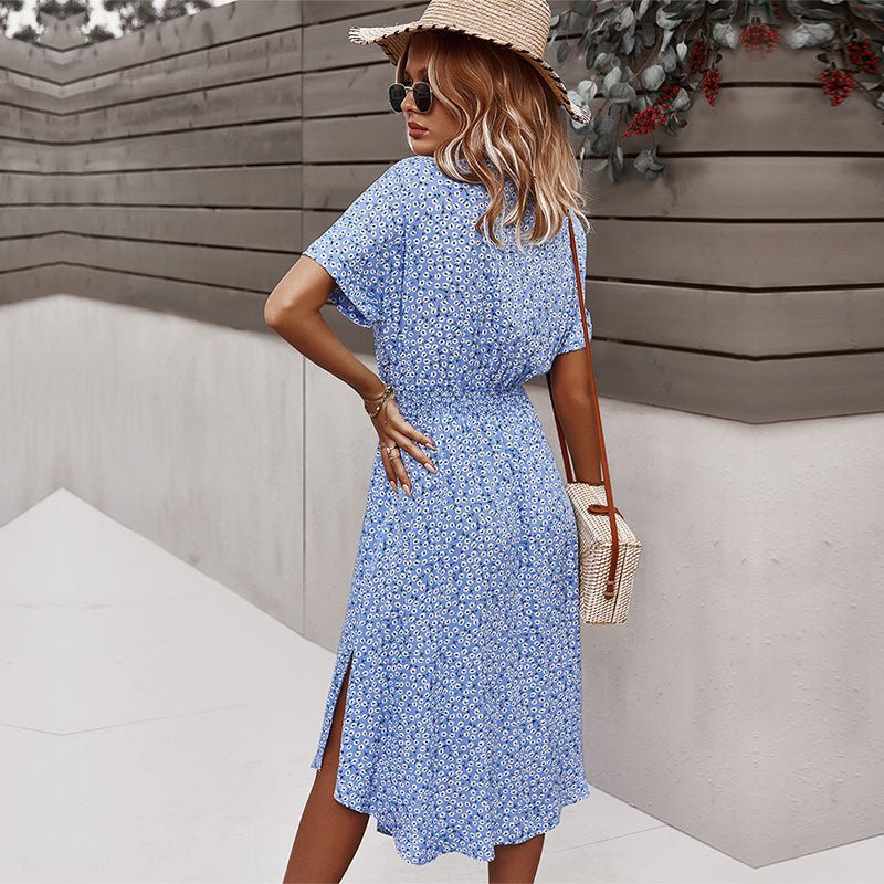 Heidi-Mode | Elegantes und Stilvolles Blumenkleid mit Gürtel für Damen