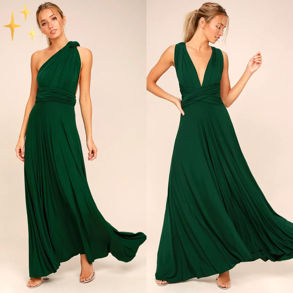 Damen Multiway Wickelkleid mit 50+ Tragevarianten & Elastischem Stoff | Heidi-Mode