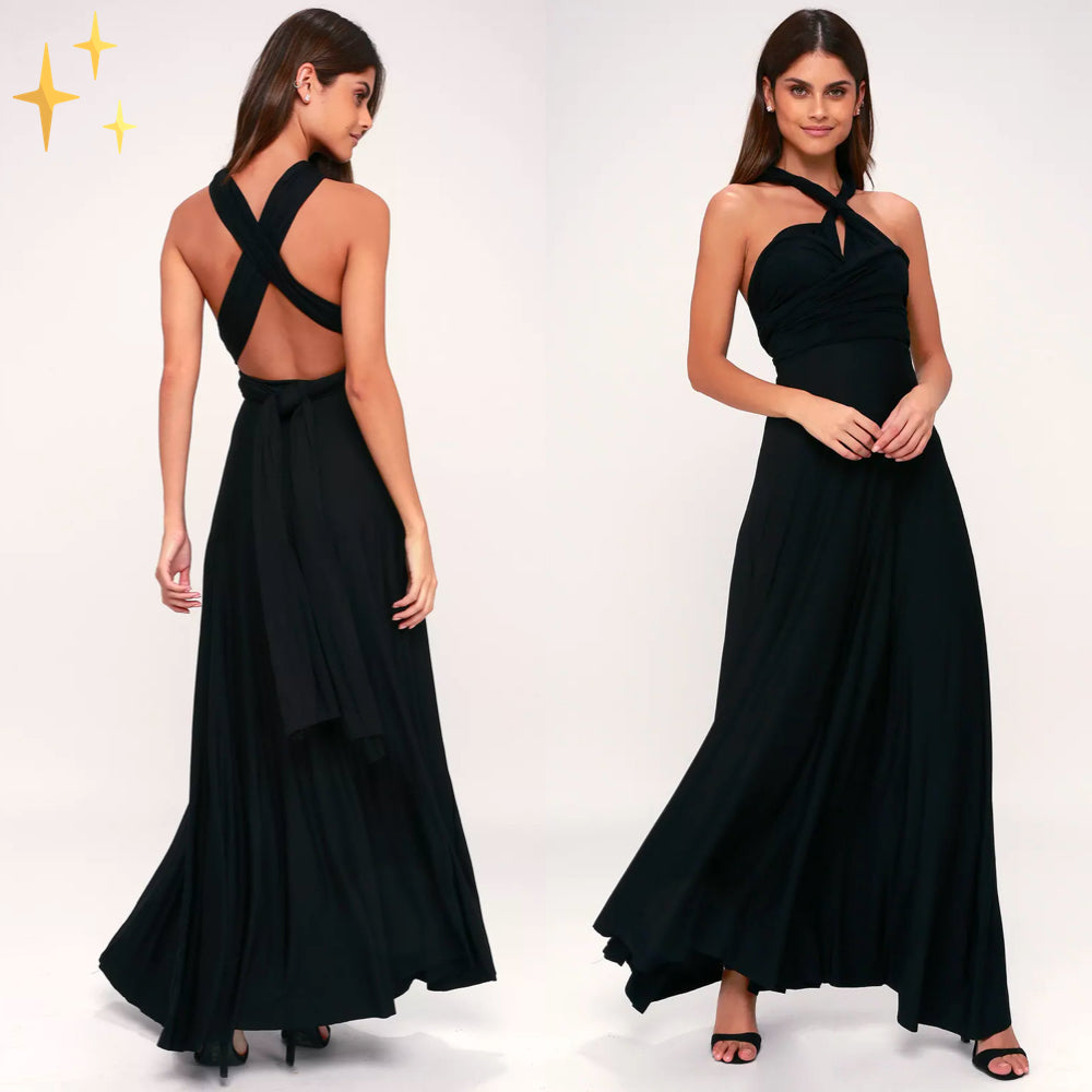 Damen Multiway Wickelkleid mit 50+ Tragevarianten & Elastischem Stoff | Heidi-Mode