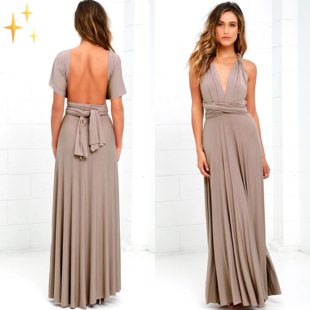 Damen Multiway Wickelkleid mit 50+ Tragevarianten & Elastischem Stoff | Heidi-Mode