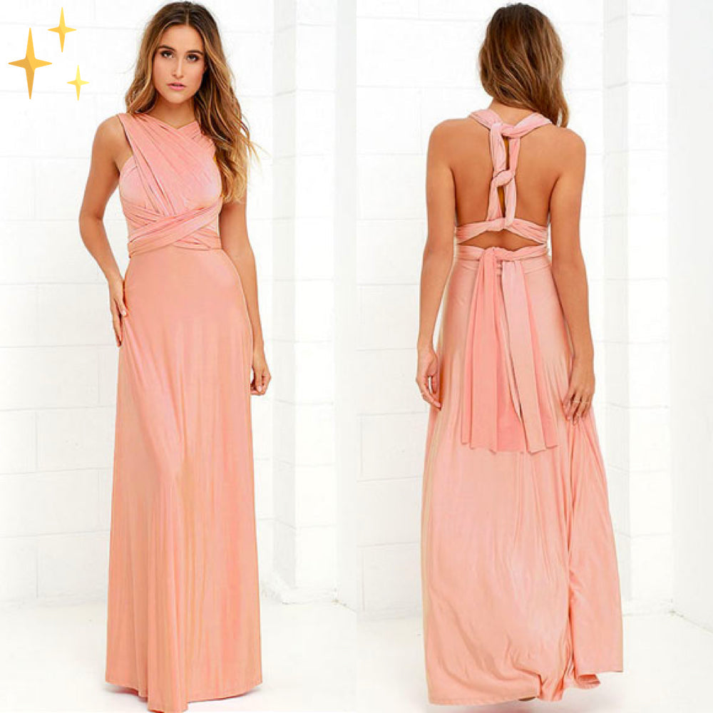 Damen Multiway Wickelkleid mit 50+ Tragevarianten & Elastischem Stoff | Heidi-Mode