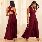 Damen Multiway Wickelkleid mit 50+ Tragevarianten & Elastischem Stoff | Heidi-Mode