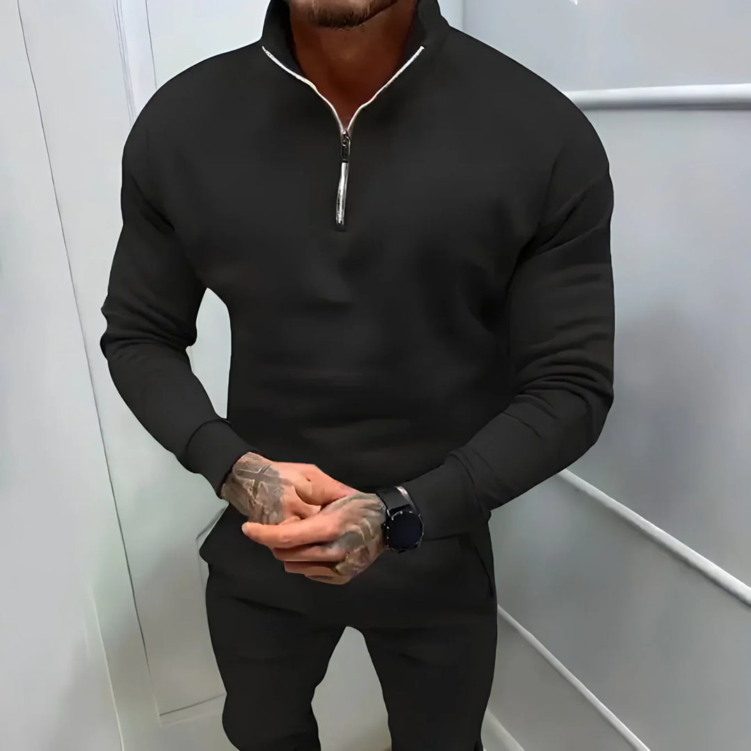 Heidi-Mode | Muskel Fit Halbzip Pullover - Stilvoll & Bequem