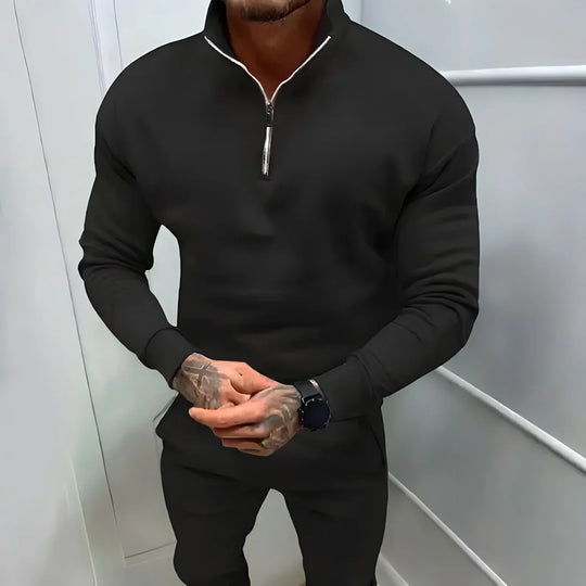 Heidi-Mode | Muskel Fit Halbzip Pullover - Stilvoll & Bequem