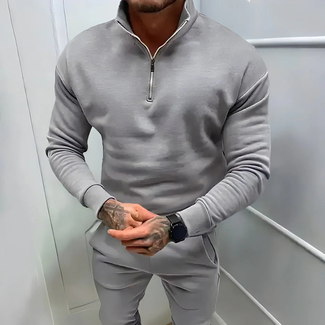 Heidi-Mode | Muskel Fit Halbzip Pullover - Stilvoll & Bequem