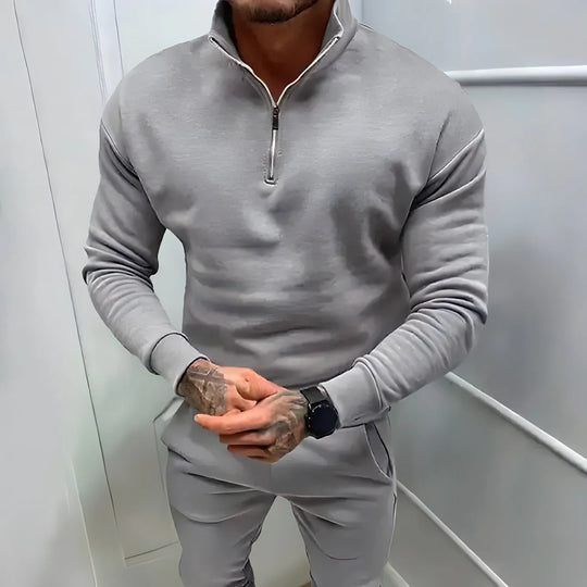 Heidi-Mode | Muskel Fit Halbzip Pullover - Stilvoll & Bequem