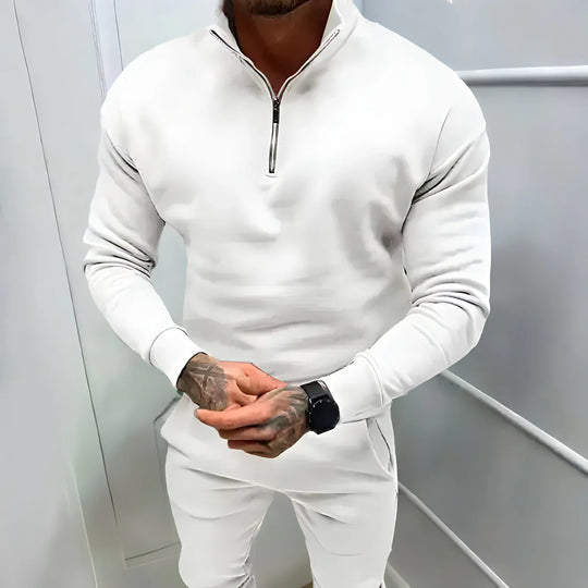 Heidi-Mode | Muskel Fit Halbzip Pullover - Stilvoll & Bequem