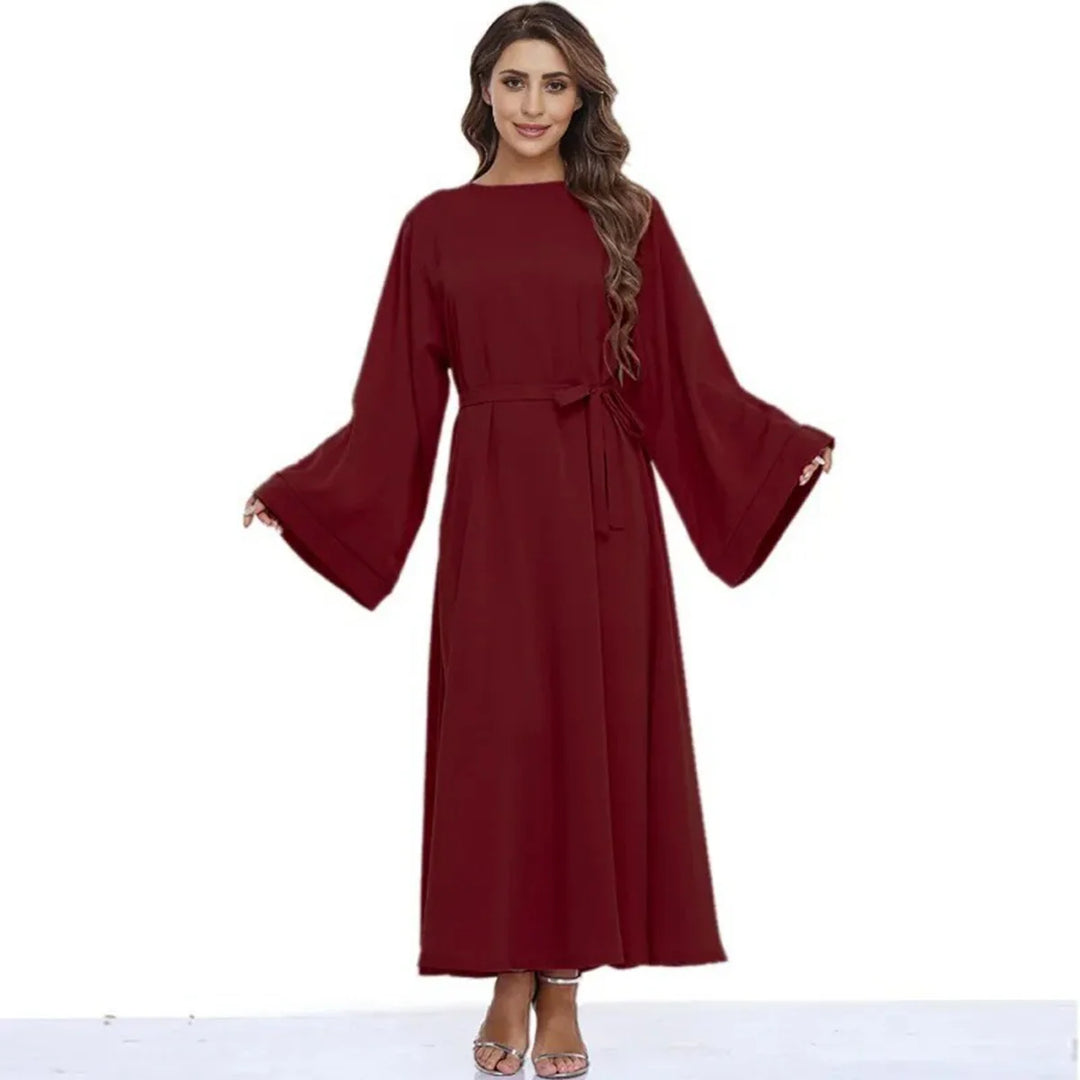 Heidi-Mode | Muslimische Frauen Klassisch Einfarbig Plain Abaya Kleid