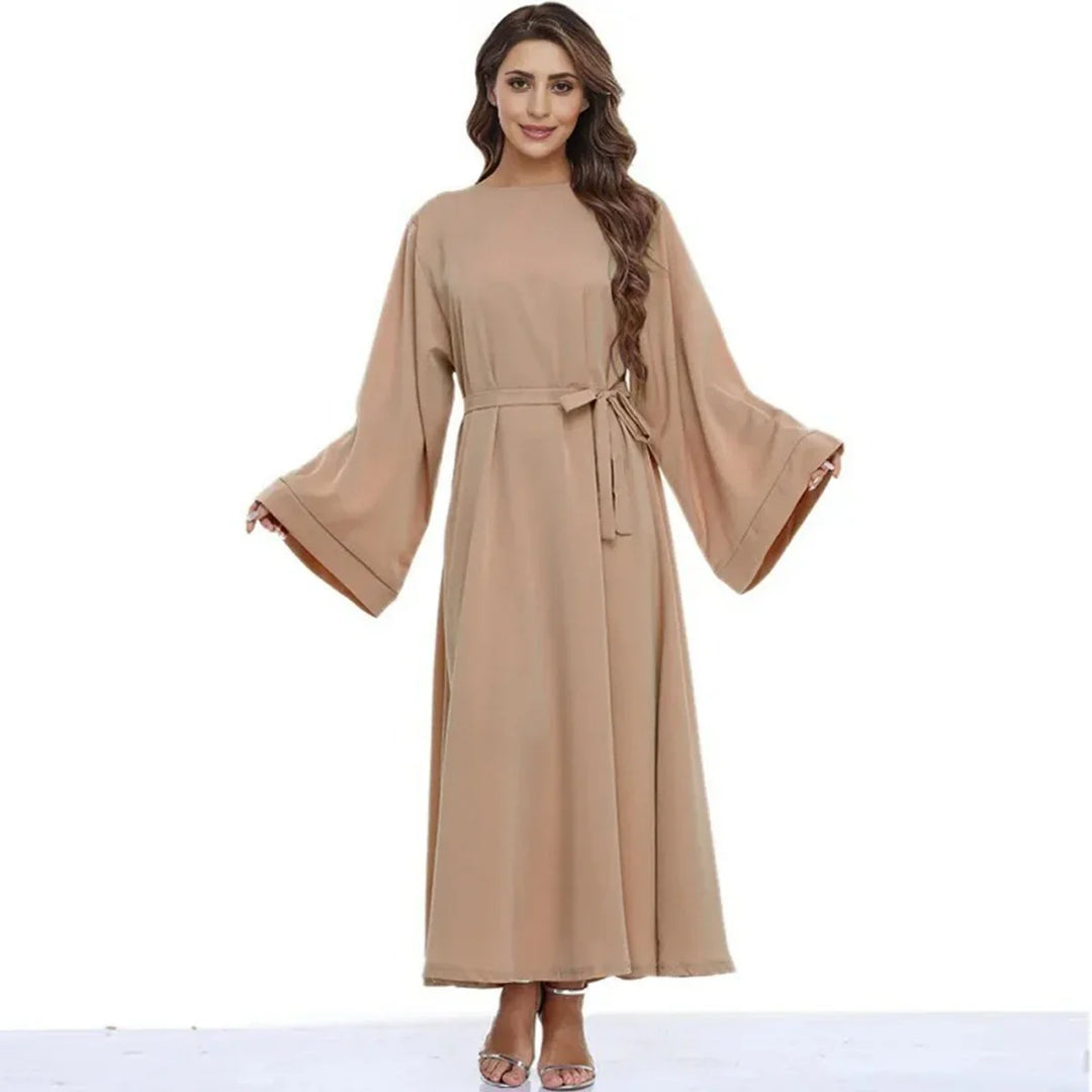 Heidi-Mode | Muslimische Frauen Klassisch Einfarbig Plain Abaya Kleid