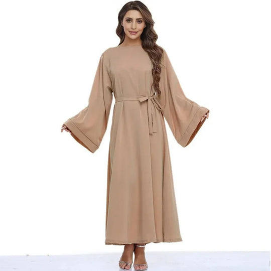 Heidi-Mode | Muslimische Frauen Klassisch Einfarbig Plain Abaya Kleid