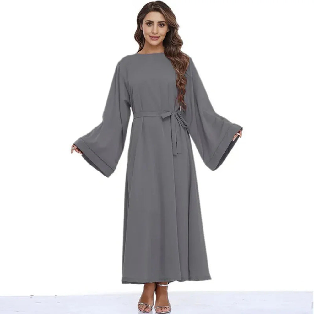 Heidi-Mode | Muslimische Frauen Klassisch Einfarbig Plain Abaya Kleid