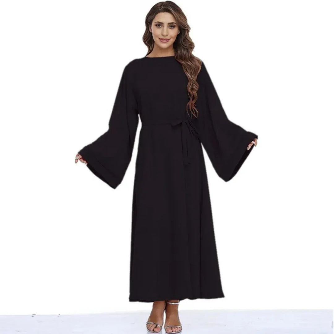 Heidi-Mode | Muslimische Frauen Klassisch Einfarbig Plain Abaya Kleid