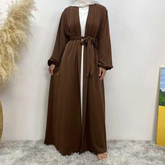 Heidi-Mode | mit Taschen 11 Farboptionen Kimono Strickjacke Offene Abaya Kleid für Muslime Frauen