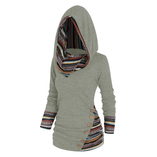 Heidi - Lässiger Tribal-Kapuzenpullover