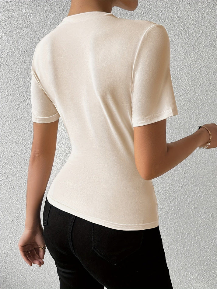 Taillierte weiße Bluse für Damen