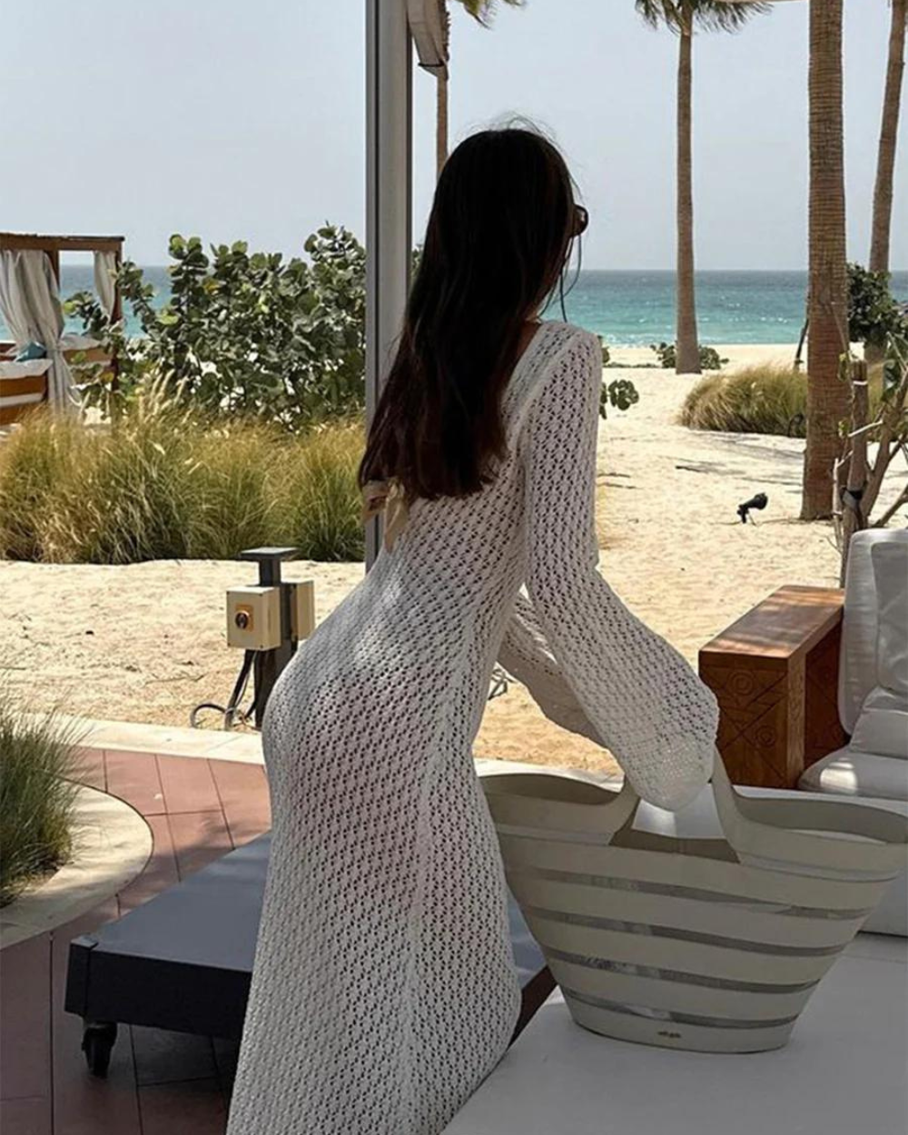 Long Dress Cover Up Damen