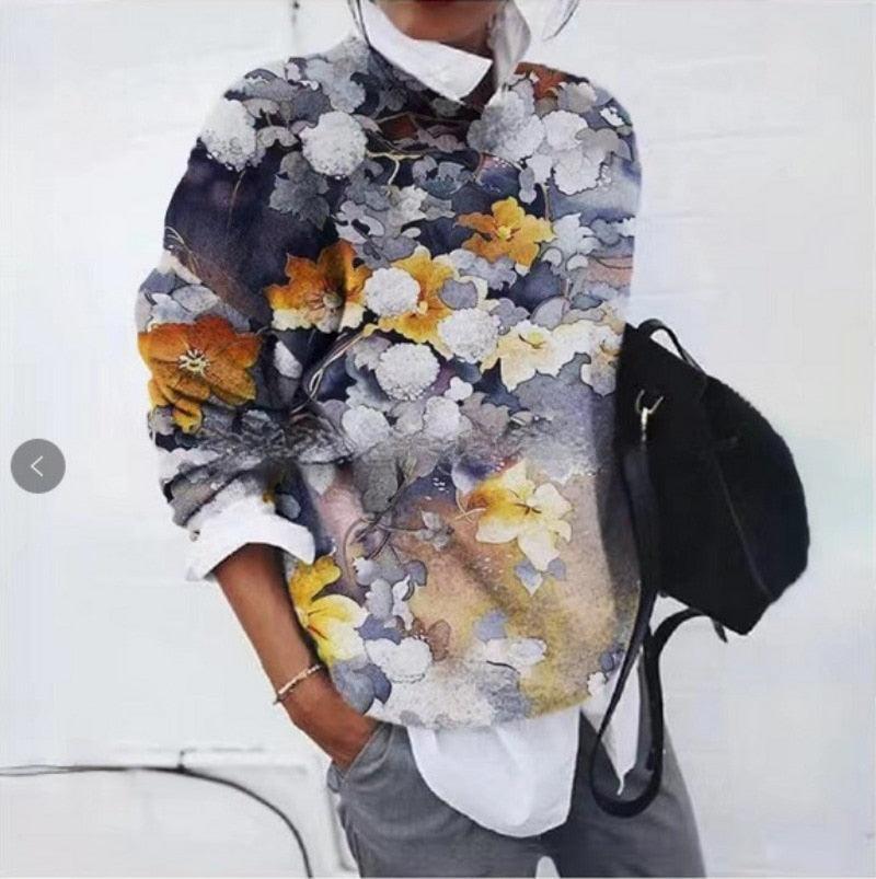 Heidi-Mode | Sweater Damen Floral Sweater