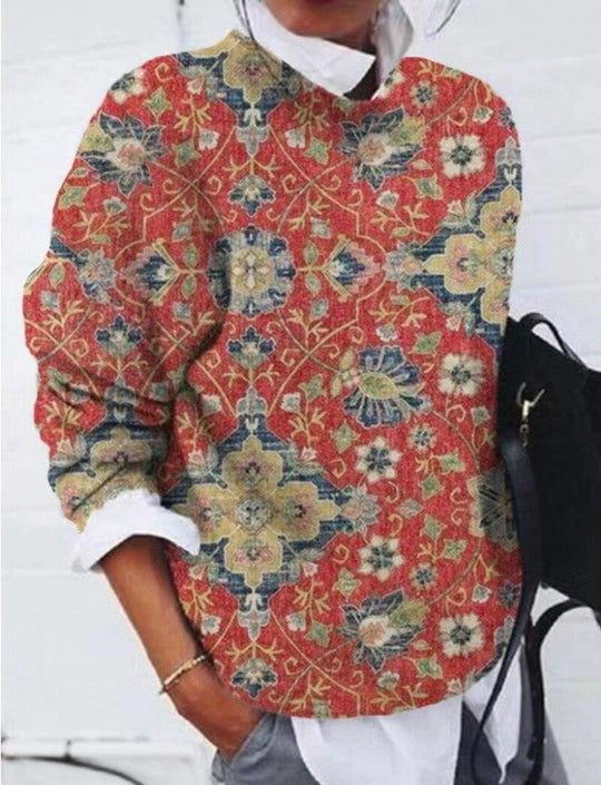 Heidi-Mode | Sweater Damen Floral Sweater