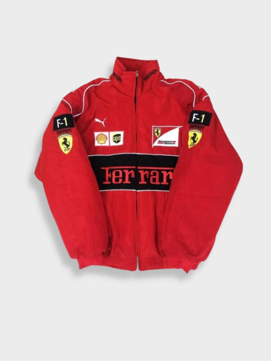 Heidi-Mode | Weinlese Ferrari Racer Jacke mit Sportlichem Stil (Unisex)