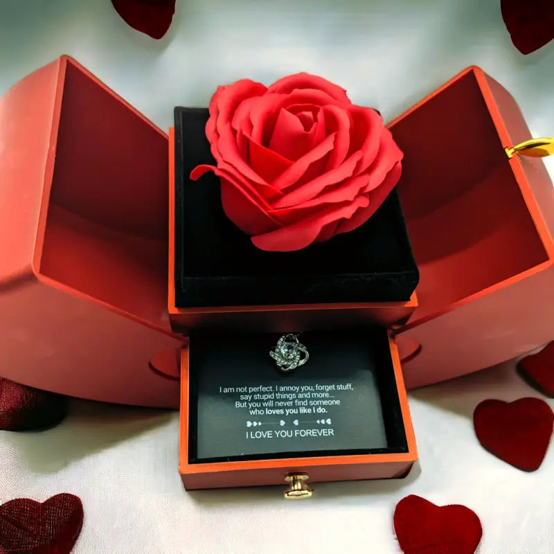 Heidi-Mode Liebe Halskette Luxus Rose Box