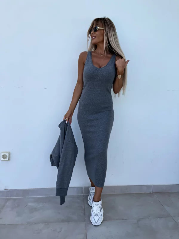 Heidi-Mode | Stilvolles Off Shoulder Crop Top und Midi Rock Set