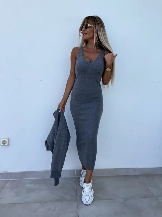 Heidi-Mode | Stilvolles Off Shoulder Crop Top und Midi Rock Set