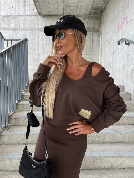 Heidi-Mode - Kleid und Sweatshirt Set