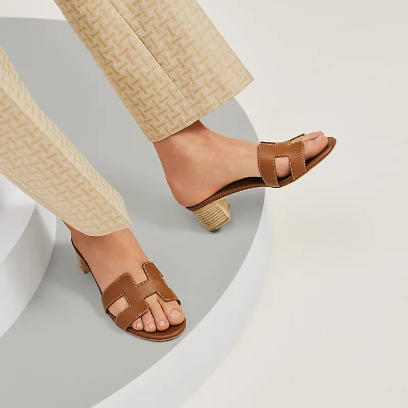 Heidi-Mode | Bequeme Rutschfeste Luxussandalen mit Absatz