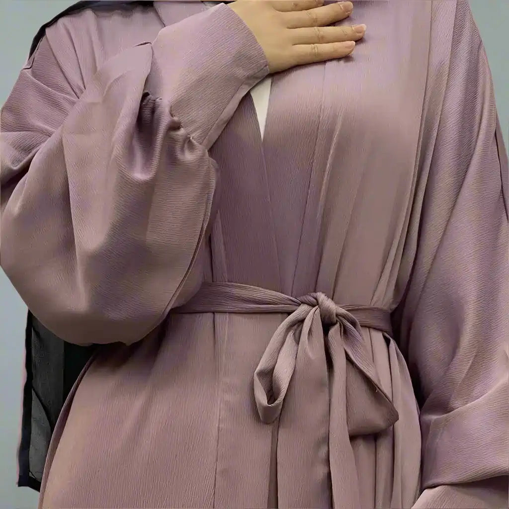 Heidi-Mode | mit Tasche Muslim Frauen Classic Daily Wear Offene Abaya Kleid