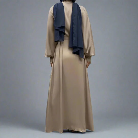 Heidi-Mode | mit Tasche Muslim Frauen Classic Daily Wear Offene Abaya Kleid