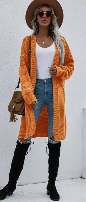 Heidi-Mode | Strick Lang Frauen Strickjacke Pullover