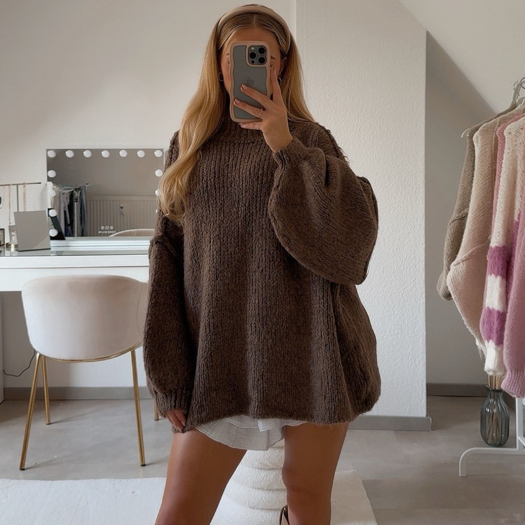 Heidi-Mode | Luxuriöser Übergroßer Strickpullover