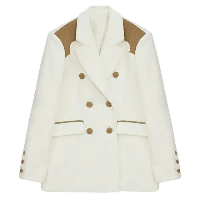 Heidi-Mode | Übergröße Luxus Blazer Damen - Lässig - Patchwork