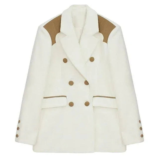 Heidi-Mode | Übergröße Luxus Blazer Damen - Lässig - Patchwork