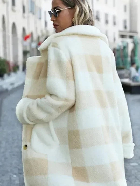 Heidi-Mode | Oversized Karomuster Damenübermantel