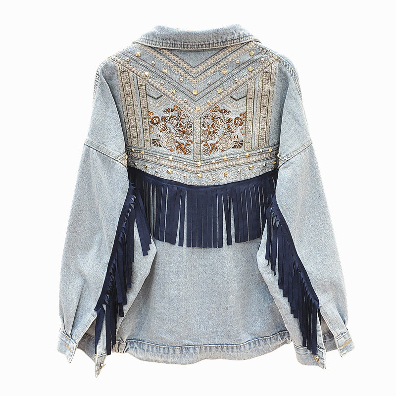 Heidi-Mode | Jeansjacken Mit Blumenmuster Für Damen