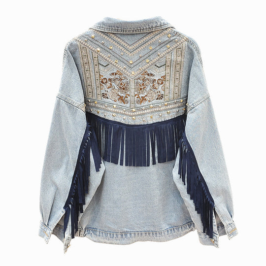 Heidi-Mode | Jeansjacken Mit Blumenmuster Für Damen