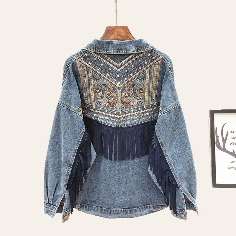 Heidi-Mode | Jeansjacken Mit Blumenmuster Für Damen